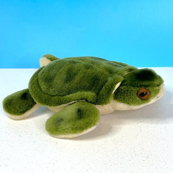 Vintage SeaWorld Conservation Education Sea Turtle 8" Plush Stuffed Animal Toy - Picture 2 of 9